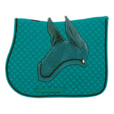 Equinavia Voss All Purpose Saddle Pad and Bonnet Set for Horses - Turquoise - Horse