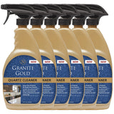 Granite Gold Quartz Cleaner Spray for Caesarstone, Cambria, Silestone and All Other Quartz Countertop Surfaces, 24 Fl Oz (Pack o
