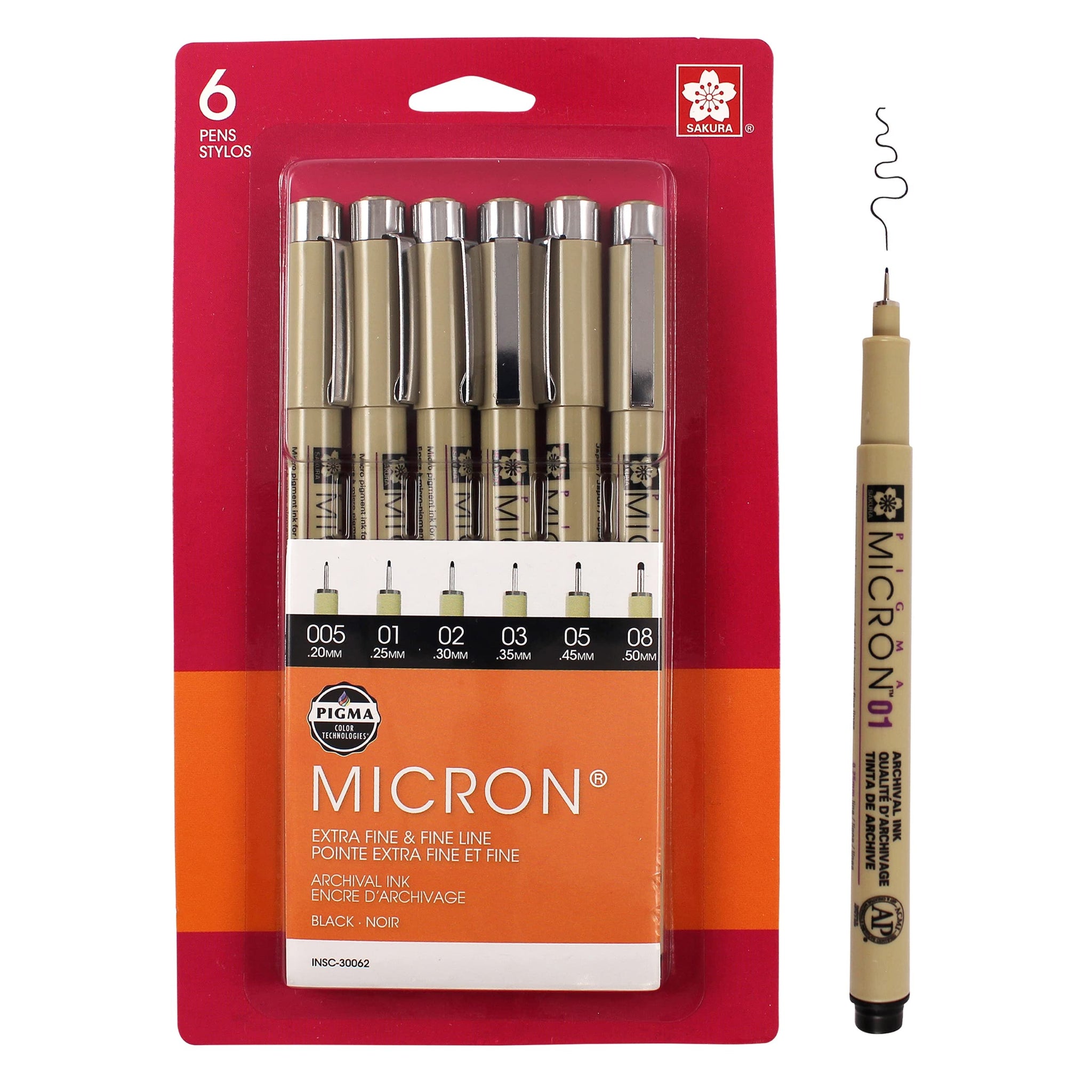 Sakura Pigma Micron Fineliner Pens - Archival Black Ink Pens - Pens For Writing, Drawing, Or Journaling - Assorted Point Sizes -