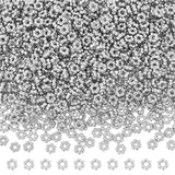 UNICRAFTALE 1000Pcs Spacer Beads Flower Beads 3mm Daisy Spacers Beads Metal Loose Beads Blossom Beads Braclet Beads Tiny Spacer 