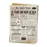 Huameigf Jumbo 15th Birthday Card for Friends, Special Birthday Gifts Ideas for 15 Years Old Son Daughter, Vintage 15th Birthday