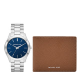 Michael Kors Stainless Steel Analog Blue Dial Men'S Watch-Mk1060Set