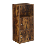Convenience Concepts Xtra Storage 2 Door Cabinet with Shelf, White Faux Marble