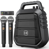 SHIDU 100W Powerful Voice Amplifier with 2 Wireless Microphones, Portable Speaker with Microphone, PA System with Sound Effects,