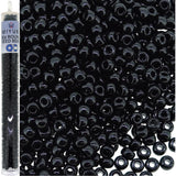 Miyuki Round Seed Bead Size 8/0 22gTube Opaque Black