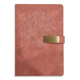 Brown Cloud Brown Velvet Finish Self Design Leather Cover Notebook/Diary Ruled For Personal/Corporate Gift(Nb Brown Vlvt F 15)(1