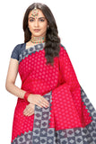 Tamaira Fashion Womens Plain Weave Pure Cotton Saree Without Blouse Piece (Ab15_Pinkandgrey)