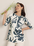 Libas Women'S Cotton Abstract Straight Kurti (29373O_Grey_M)