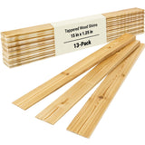 Pro Projects Extra Long 15in Tapered Spruce and Fir Wood Shims, 13 Pk. Weather Resistant Home Improvement Tool for Installing Do