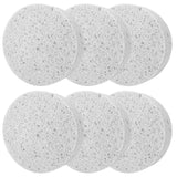 Spunspn 6Pcs Cellulose Sponges, Round Kitchen Clean Sponges NonScratch Compressed Dish Scrubber for Kitchen Household Cookware 