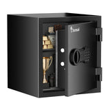 Bonsaii 0.84 cu.ft Fireproof Safe for Home, 30-Min at 1550F, Digital Keypad & Emergency Key, Anti-Tamper Alarm, Type-C Port, 13.