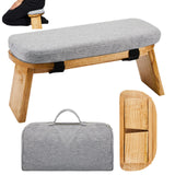 Meditation Bench with Carrying Bag, Meditation Kneeling Stool Portable Yoga Meditation Bench Ergonomic Foldable Prayer Stool wit