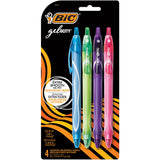 BIC Gel-ocity Quick Dry Fashion Retractable Gel Pens, Medium Point (0.7mm), 4-Count Gel Pen Set, Packaging May Vary