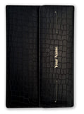 Brown Cloud Personalized Black Croc Pattern Leather Cover Notebook/Diary/Journal With Magnetic Lock With Black Gift Box Customiz