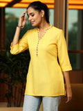 Libas Women'S Viscose Rayon Straight Kurtis (29287I_Mustard Mustard Xl
