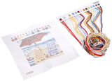 Dimensions 07223 Needlepoint Kit, Beach Side View Needlepoint Set, 5 W x 5 H