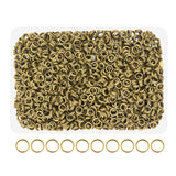 Mandala Crafts 6mm Antique Brass Double Jump Rings for Jewelry Making - 1280 Pcs Small Split Key Rings Set for Crafts, DIY Keych