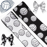 Blinket Volleyball Sports Burlap Wired Edge Woven Ribbon, 2.5 * 10 Yards, 2 Rolls