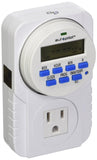 Autopilot TM01715 7Day Grounded Digital Programmable Timer, 1725W, 15A, 1 Minute On/Off, 8 On/Off Cycles
