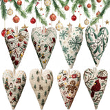 DIY Heart Embroidery Christmas Decoration, 2025 New Embroidery Christmas Ornament Kits, Hand Embroidery Xmas Tree Hanging Orname