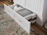 Southampton Full Murphy Bed Chest In White