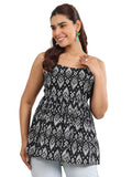 Libas Women'S Cotton Ethnic Motifs Anarkali Kurti (29397O_Black_S)