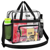 MAY TREE Clear Bag for Stadium Events, 12 5.5 12 Clear Tote Lunch Bag with Non-detachable Reinforced Straps for Work, Sporting