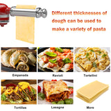 Pasta Roller Attachment for All KitchenAid Stand Mixer, Pasta Maker for Kitchen Aid Accessories and Attachments, Noodle Dough Ro