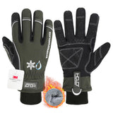 AIGEVTURE Cold Weather Thermal Fleece Winter Work Gloves - Insulated