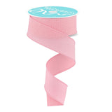 Pink 1.5 Inch Wired Ribbon with Fine Glitter for Bows, Wreaths, and Crafts by RG Ribbon