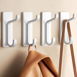Self Adhesive Wall Hooks for Hanging: Extra Strong 13 LB, Hook for Coat, Towel in Bathrooms, Shower, Kitchen, Wall, Door Hook, W