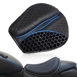 Skyjdm Foldable Motorcycle Gel Seat Cushion Large 3D-Honeycomb Structure Shock Absorption & Breathable Motorcycle Gel Seat Pad For Long Rides (L) -Like New