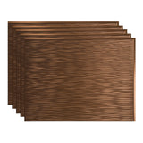 FASDE Ripple Decorative Vinyl 18in x 24in Backsplash Panel in Oil-Rubbed Bronze (5 Pack)