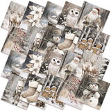 Hahafelt 10 Pcs Winter Quilting Fabrics Bundles 20 x 20 Inch Snowflake Snowman Neutral Square Fat Quarters Vintage Fabric by The