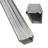 A-M Gutter Guard - Premium Heavy-Duty Aluminum Leaf & Debris Protection Lifetime Quality (6 Inch - 100 Feet Mill Finish) - Diy Easy - Made In The Usa -Like New
