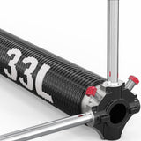 Blesseras Left Hand Wound Garage Door Torsion Spring with Non-Slip Winding Bars, 0.250X2''X33'', Left-Wound for Right Side, Blac