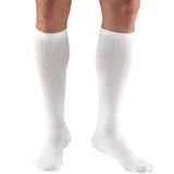 Truform Compression Socks, 15-20 mmHg, Men's Dress Socks, Knee High Over Calf Length, White, X-Large