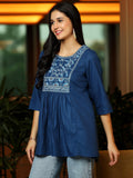Libas Women'S A-Line Kurtis (58240B_Blue Blue L