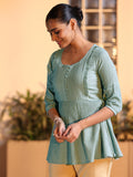 Libas Women'S Silk Blend Solid Regular Kurti (29135 Grey Grey Xl