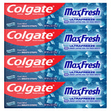 Colgate MaxFresh Cool Mint Toothpaste Pack, Fresh Breath Toothpaste with Fluoride and Hundreds of Mini Breath Strips, Leaves Mou