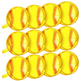 Reginary 12 Pcs Softball Cosmetic Bag Gifts Accessories for Makeup Bags Softball Clear PVC Cheer Case Toiletry Zipper Pouch Wate