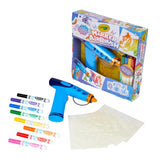 Crayola Marker Airbrush Spray Art Kit, Battery-Powered Sprayer with 8 Washable Markers & 5 Stencils, DIY Craft Set for Kids, Gif