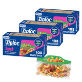 Ziploc Snack Bags with EasyGuide Texture, Small Plastic Storage Bags with Grip N Seal Technology, 324 Bags Total (Packaging May
