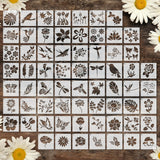66 Pcs Small Stencils for Crafts Reusable 3 Inch Stencils for Painting on Wood DIY Craft Paint Template for Wall Home Decor Card