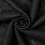 Anya 3.7 oz Handkerchief Linen 60 Hypoallergenic Fabric by The Yard (Black, 1 Yard)