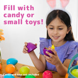 Prextex 3.5Unfilled Easter Eggs Empty, 36 pcs - Empty Plastic Eggs Fillable with Candy, Presents for Toy Basket - Easter Dec