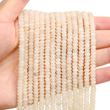 BONNY BOXX 1 Strand (150PCs) Natural 2 * 4mm White Opal Rondelle Beads, Natural Abacus Disk Stone Beads Loose Spacer Gemstone fo
