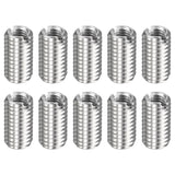 HARFINGTON 10pcs Thread Repair Inserts M8 x 1.25 Male to M5 x 0.8 Female Thread 15mm Long Stainless Steel Reducing Nuts Metric S