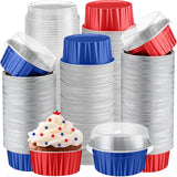 Gejoy 400 Pcs Aluminum Foil Baking Cups with Lids 5 oz Disposable Ramekins Mini Cake Pans Creme Brulee Cupcake Liners Muffin Tin