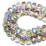 DIQIO 10mm Sparkle Rondelle Crystal Beads for Jewelry Making - Spacer Faceted Beads for Bracelets(57-60pcs, Translucent Purple A
